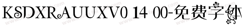 KSDXRAUUXV0 14 00字体转换